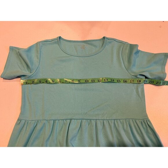 Appleseed's Crew Neck Sheath Midi Dress Pullover Two Pocket Light Blue Size PS - Picture 5 of 8